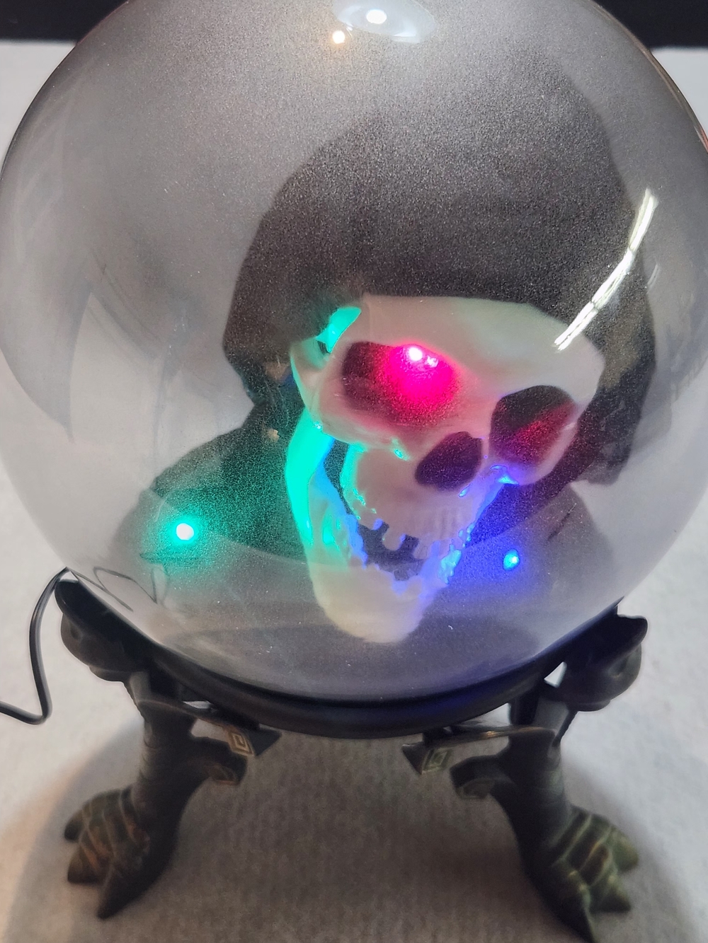 Vintage 2005 Gemmy Animated Talking Skull Crystal Spirit Ball Halloween NWOB - Picture 2 of 3